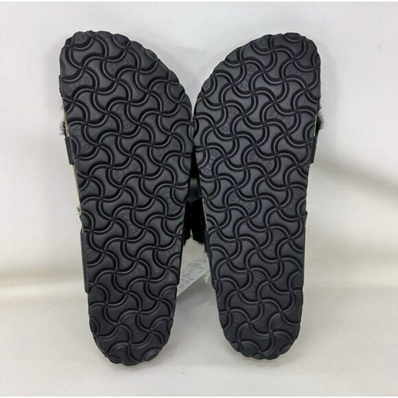 Birkenstock Mayari Shearling Lined Sandals Black Women’s Size 7 / EUR Size 38 - Picture 6 of 7
